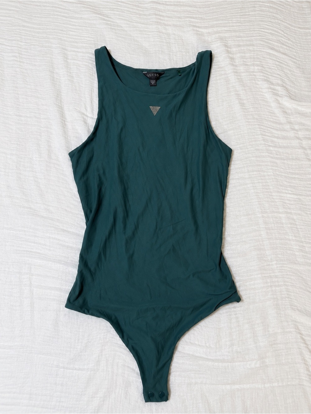 GUESS Teal Green Sleeveless Bodysuit
